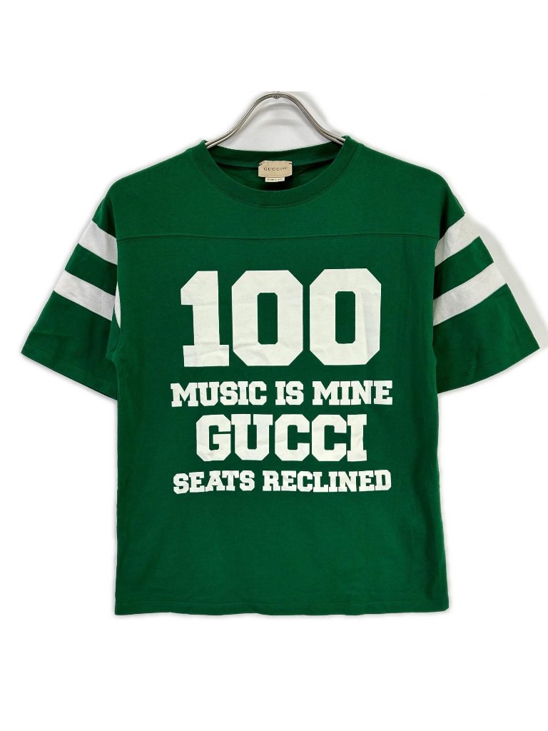 Gucci Green Anniversary Music Is Mine Logo T-Shirt 10